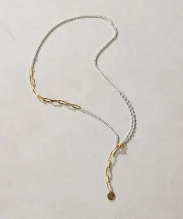 이아파피요네 체인 바이컬러 롱 목걸이