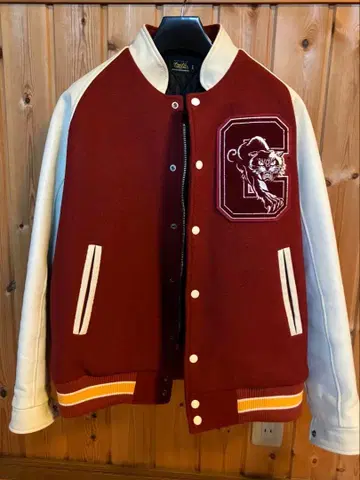 Cootie 바시티 자켓 L 레드/화이트