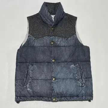 THE SHOP TK 데님 다운 베스트 울 혼방 더 샵 티케이