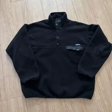90's Patagonia 신틸라 플리스 스냅T 블랙 XL