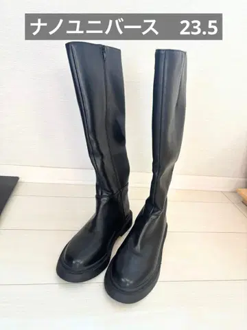 새상품급 나노 유니버스 롱 부츠 인조 가죽 37