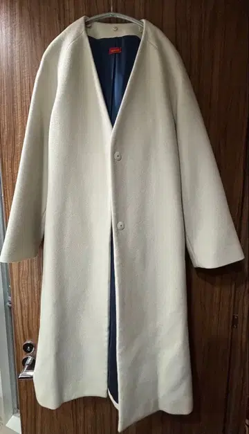 DES PRES 퍼 포함 3Way 롱 코트 라이트 베이지