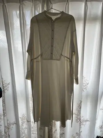 요크 다이아 퀼트 원피스