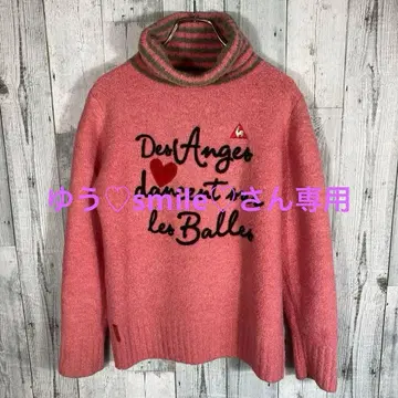 르꼬끄 스포르티브 핑크 스웨터 터틀넥 여성용 S 사이즈