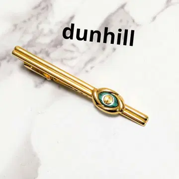 던힐 Dunhill 넥타이핀 d로고 그린 스톤 골드
