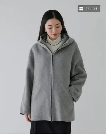 crewre 리버 후디드 미들 코트 사이즈 1