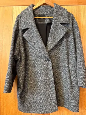 Spick & Span W 슬라이버 헤링본 미들 코트 36