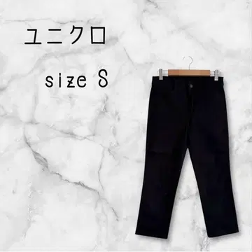 유니클로 슬림핏 팬츠 블랙 코튼 스트레치 61cm