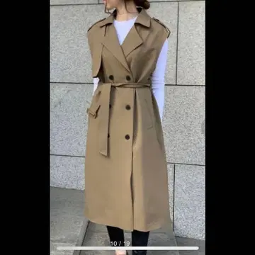 [ Day and Grade ] 트렌치풍 롱베스트 프리 사이즈