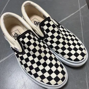 VANS 체커 패턴 슬립온 착용 1회만