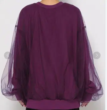 HARE 튤 레이어드 빅 맨투맨 핑크