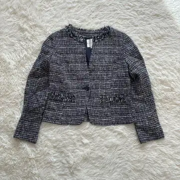 KUMIKYOKU 쿠미쿄쿠 라메 트위드 노카라 자켓 2 M