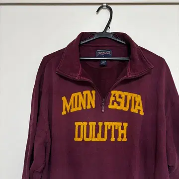 [JANSPORT] 하프 지퍼 맨투맨 미네소타 대학 칼리지 구제 의류