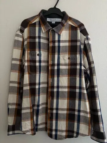 체크 무늬 코튼 긴팔 셔츠