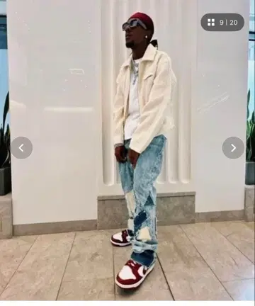 패치워크 디자인 데님 팬츠 사이즈 30