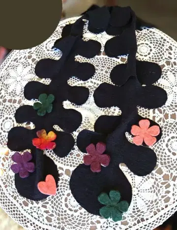 펠트 플라워 머플러