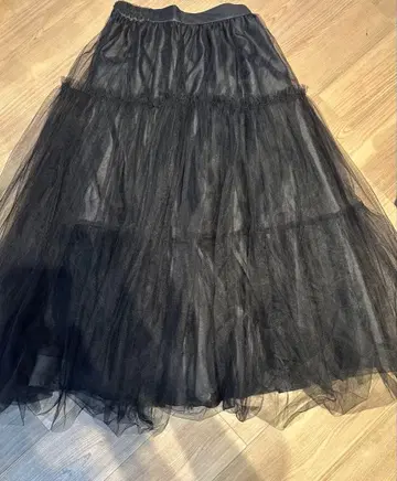 시착만 한 상품 CADUNE 튤 티어드 플레어 스커트 카듀네