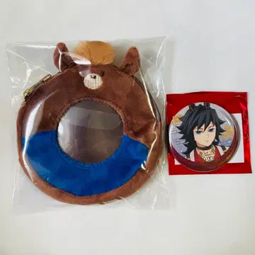 귀멸의 칼날 십이지 말띠 토미오카 기유 캔뱃지 파우치 캔뱃지