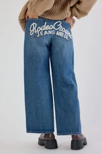 [ 완판템 ] HIP EMB LOOSE DENIM 로데오 크라운