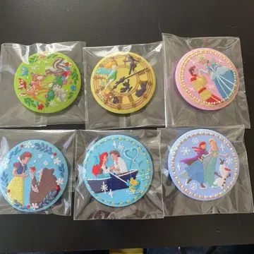 디즈니 자수 핀 배지 6개 세트