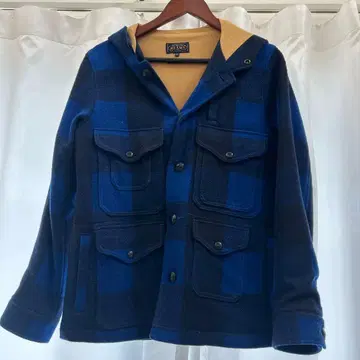 BEAMS 후드 부착 체크 자켓