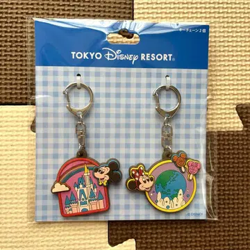 디즈니 미키 & 미니 키체인 세트 랜드 & 씨