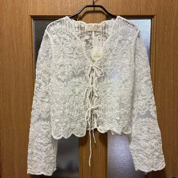 ample 볼레로 레이스 긴팔 화이트 9호 새상품 야마다야