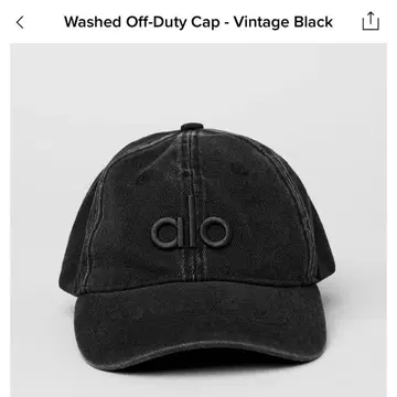 alo 캡 Washed Off Duty Cap Black
