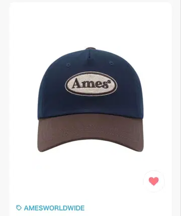 Ames 야구 모자 네이비/브라운 F