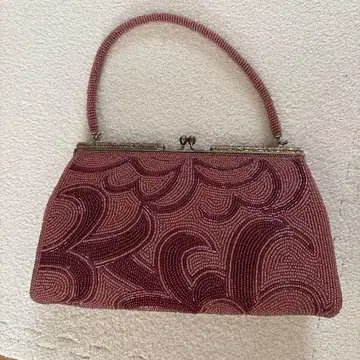 비즈 자수 클러치백 핑크 계열