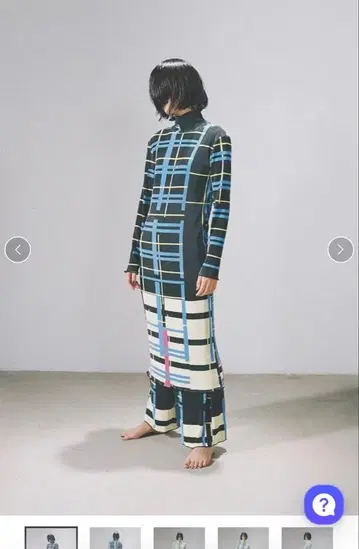 pamm 로빈슨 체크 플리츠 원피스