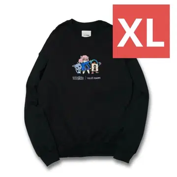 VR x nqrse x HAPPY CREWNECK / BLACK XL