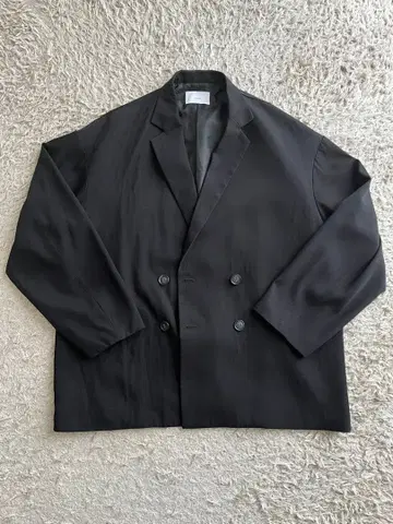 remer 블랙 더블 브레스트 테일러드 자켓