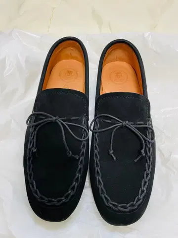 OPELKA 블랙 스웨이드 로퍼 24.5cm