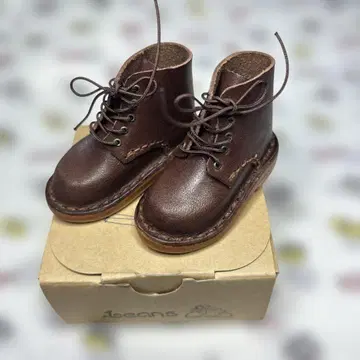 유아 사이즈 인형용 가죽 신발 (브라운, 하이컷) 딜러제