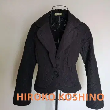 [ 히로코코시노 ] 블랙 퀼팅 숏 자켓