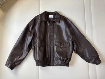 Bleme 브라운 가죽 자켓 빈티지풍