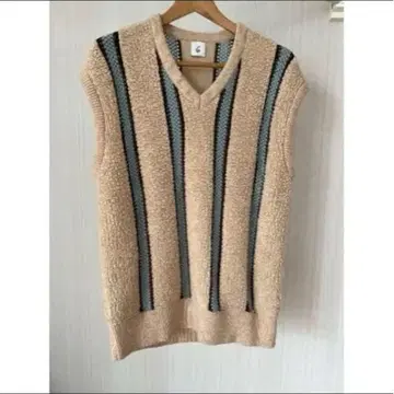 6 로쿠 스트라이프 니트 베스트