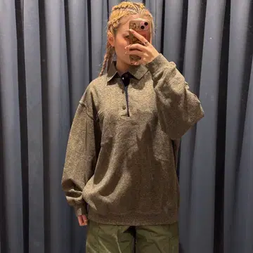 [ 무료배송 ] USA 구제 의류 니트 스냅 버튼 풀오버 캐주얼