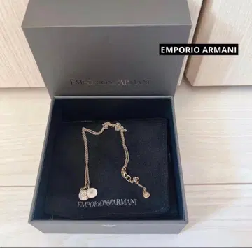 EMPORIO ARMANI 목걸이 핑크 골드 로고 여성용
