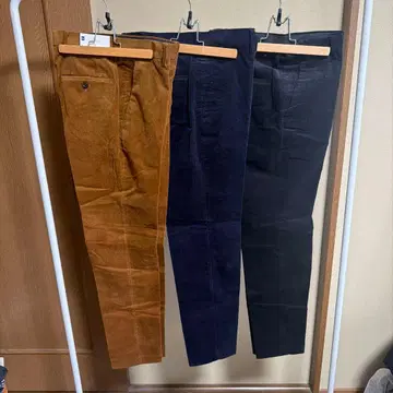 GU 코듀로이 테이퍼드 트라우저 3색 세트 S 사이즈