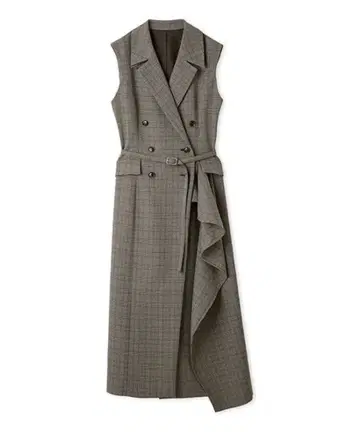 [ 새상품 ] 프레이 아이디 더블 브레스트 아지메 디자인 원피스 체크 0