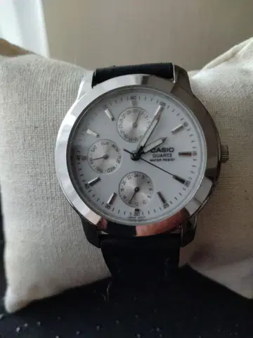 [ 새상품급! ] CASIO 쿼츠 MTP-1192 작동품 새 가죽 벨트