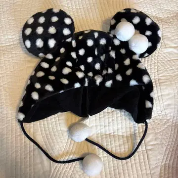미키 모양 물방울 패턴 모자