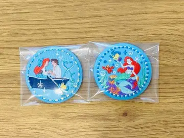 디즈니 자수 캔 배지 아리엘 세트