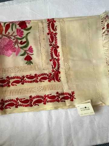 캐시미어 꽃무늬 자수 스톨