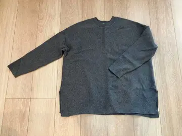 SLOBE IENA 코튼 더블 페이스 풀오버 차콜 그레이