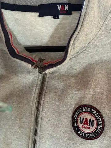 VAN CLUB 그레이 집업 후드티