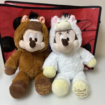 디즈니 스토어 십이지신 봉제 인형 세트 (백 포함)