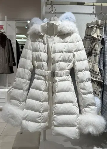 rienda 신허리 다운 화이트 s